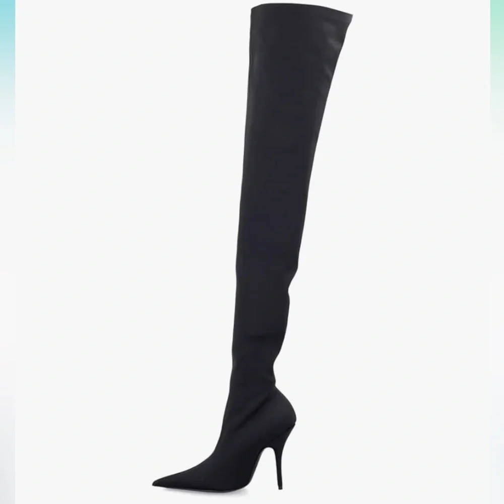 Sexy Black Women's Over-the-Knee Boots